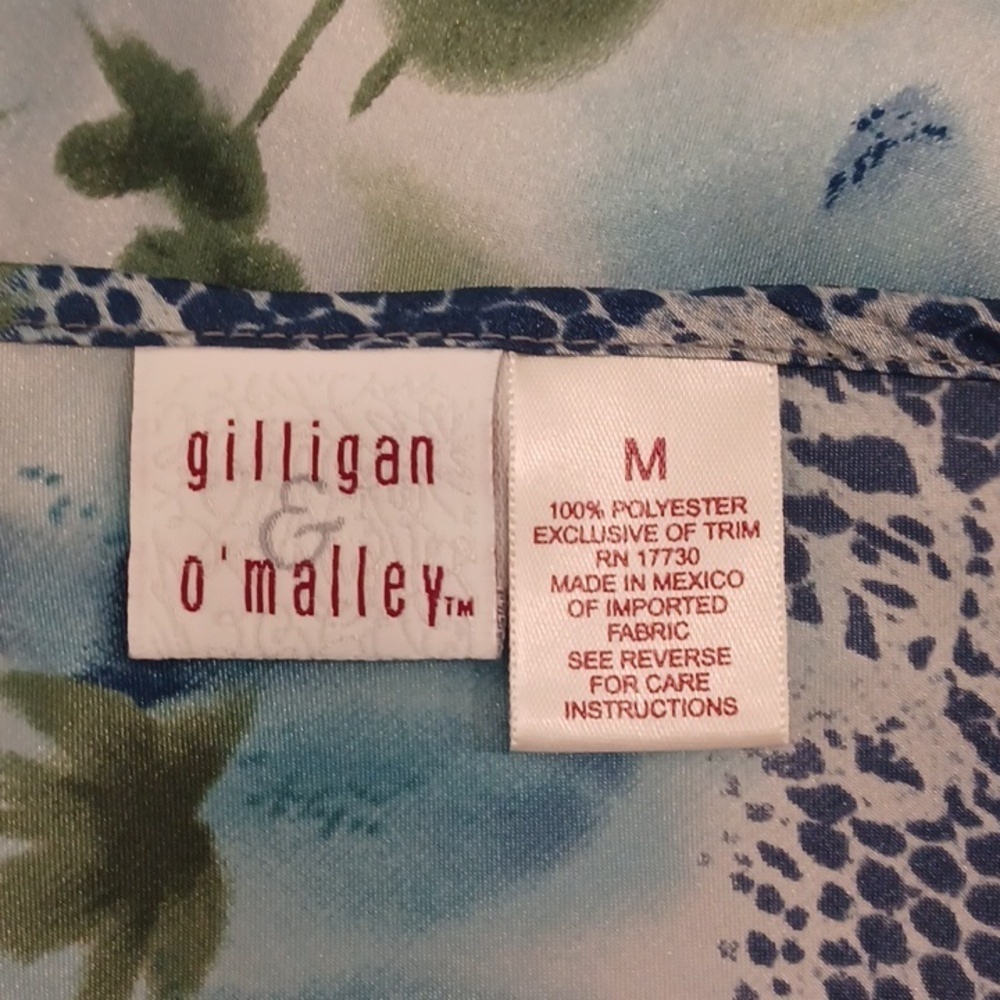 Gilligan & O'Malley Women's Blue Floral Night Gown/Slip dress -Size Medium - Picture 5 of 5